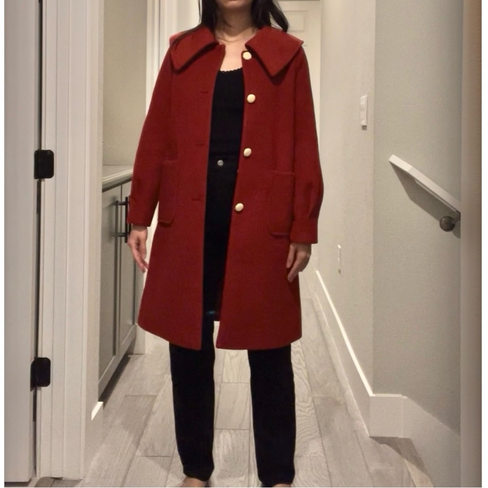 J.ING - Wool Blend Coat - Red - S